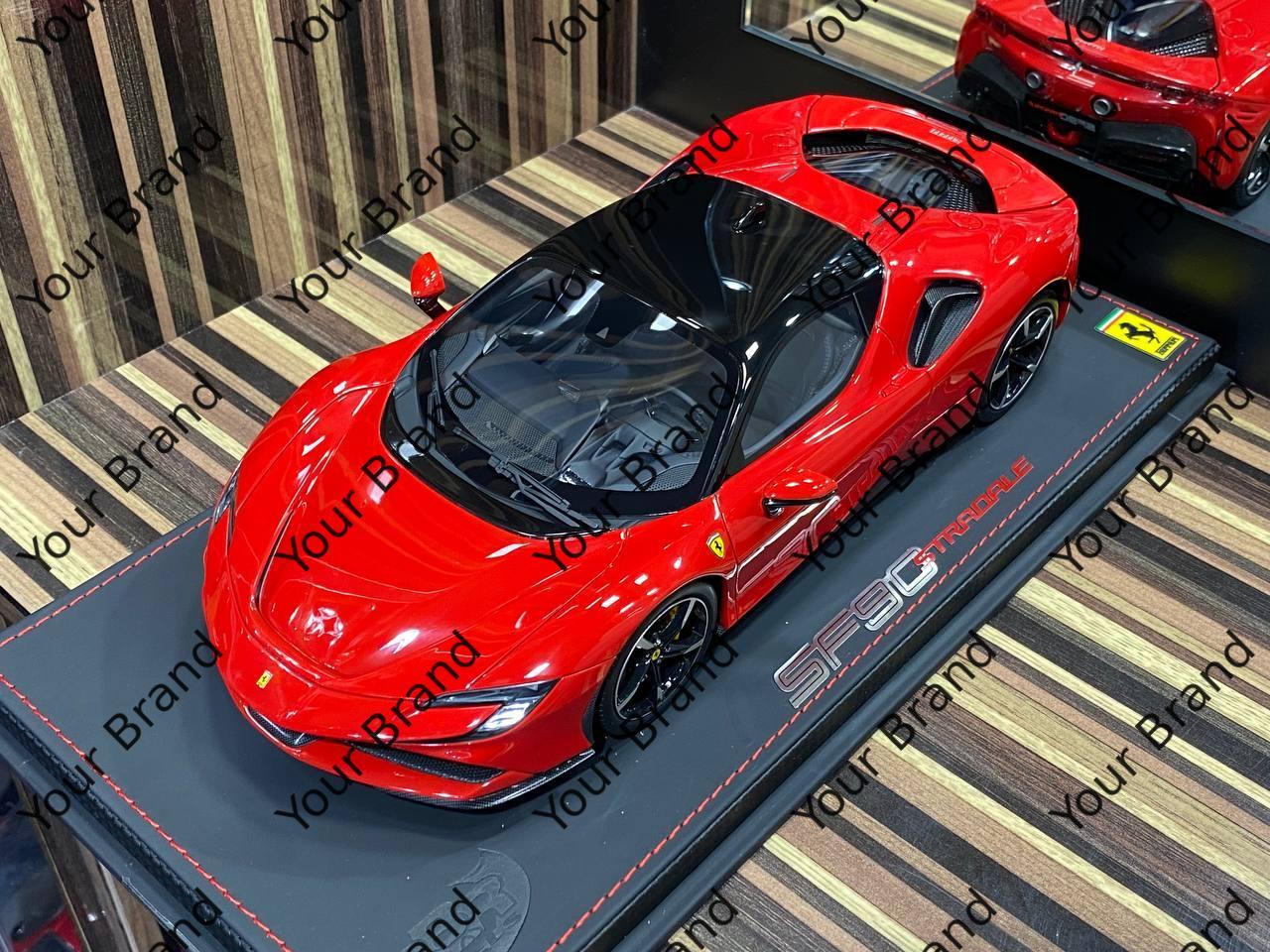 1/18 Diecast Ferrari SF90 Stradale Rosso Corsa 322 BBR Scale Model Car - Diecast model car by dturman.com - BBR|Sold in Dturman.com Dubai UAE.