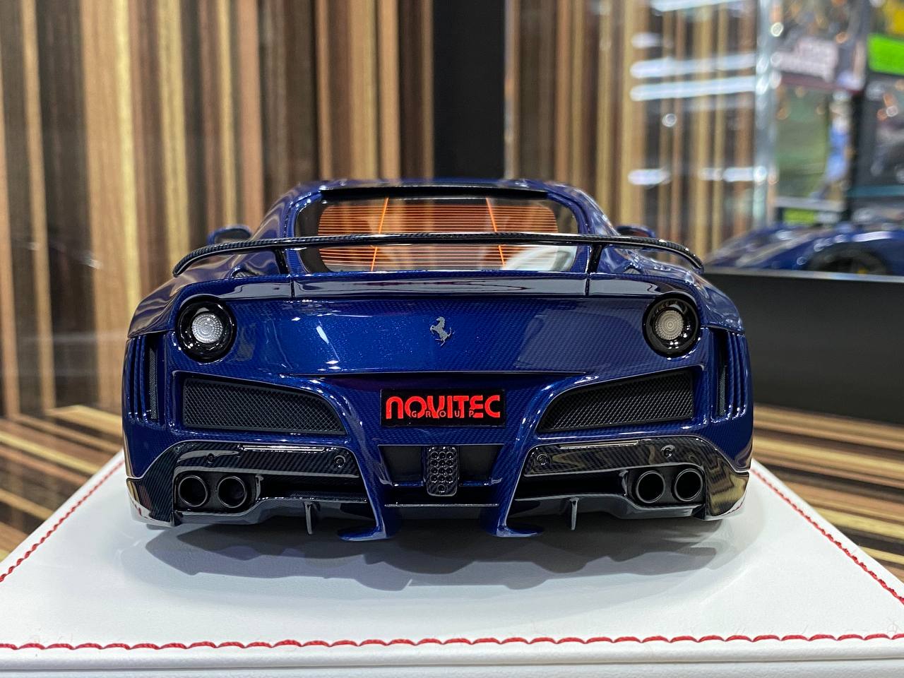 1/18 Diecast Miniature Ferrari F12 N-Largo S Davis & Giovanni Blue Carbon Model Car|Sold in Dturman.com Dubai UAE.