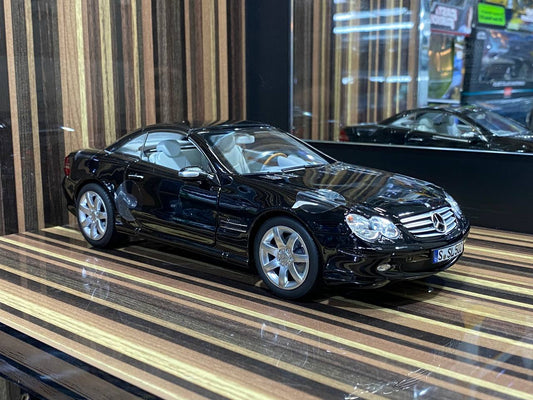 1/18 Diecast Mercedes-Benz SL 500 2003 Black Norev Scale Model Car|Sold in Dturman.com Dubai UAE.