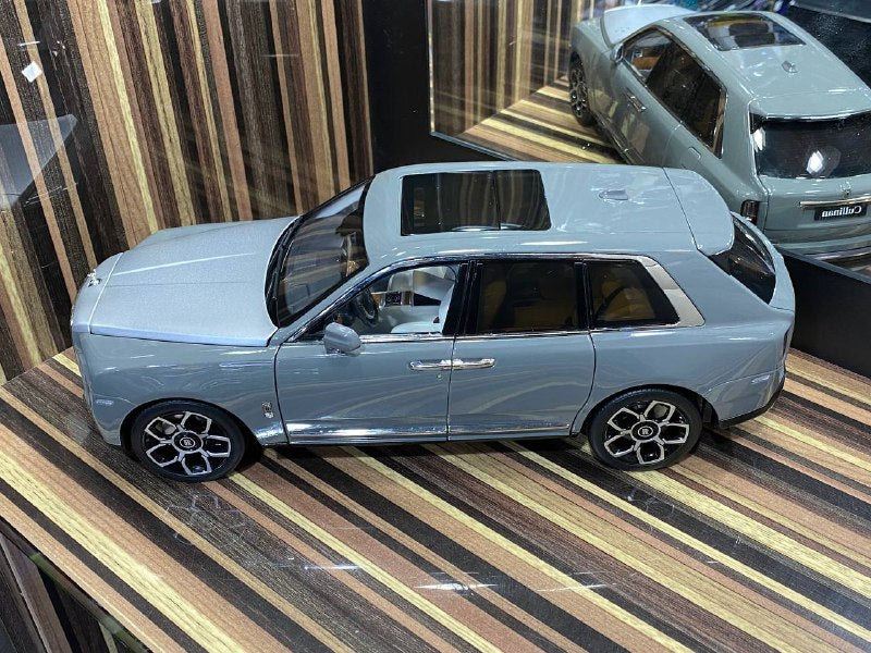 1/18 Diecast Miniature Rolls-Royce Cullinan Grey Silver Rolls Royce Motor Cars Model Car|Sold in Dturman.com Dubai UAE.