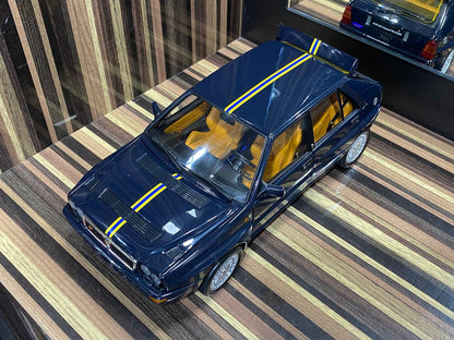 1/18 Diecast Lancia Delta HF Integrale Club Hi-Fi Dark Blue Kyosho Scale Model Car|Sold in Dturman.com Dubai UAE.