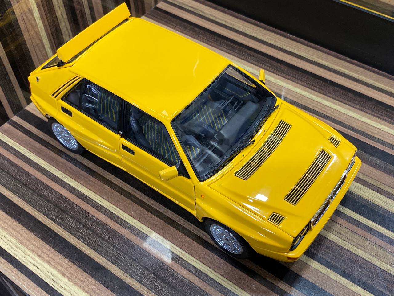 1/18 Diecast Lancia Delta HF Integrale Yellow Kyosho Scale Model Car|Sold in Dturman.com Dubai UAE.