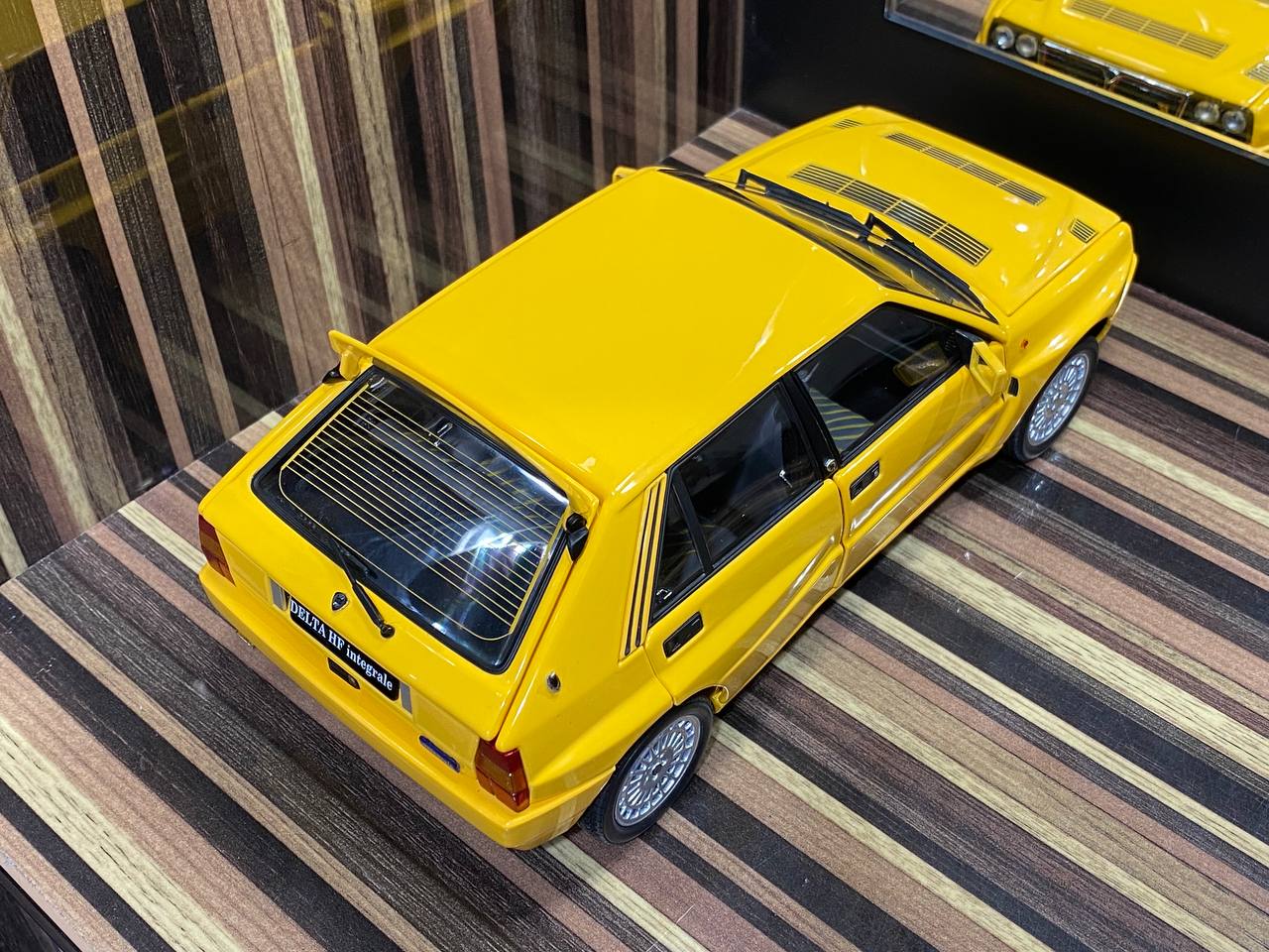 1/18 Diecast Lancia Delta HF Integrale Yellow Kyosho Scale Model Car|Sold in Dturman.com Dubai UAE.