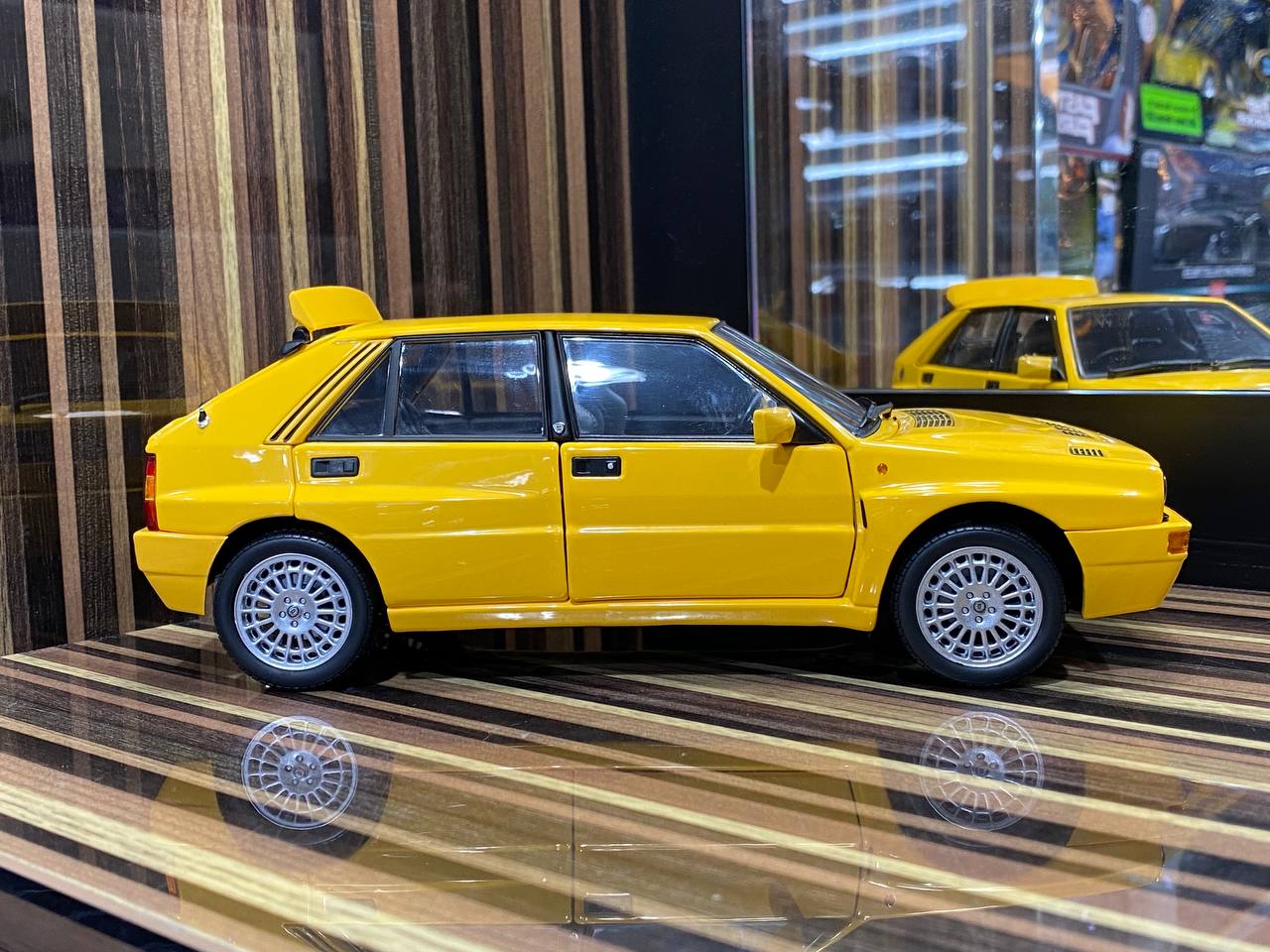 1/18 Diecast Lancia Delta HF Integrale Yellow Kyosho Scale Model Car|Sold in Dturman.com Dubai UAE.