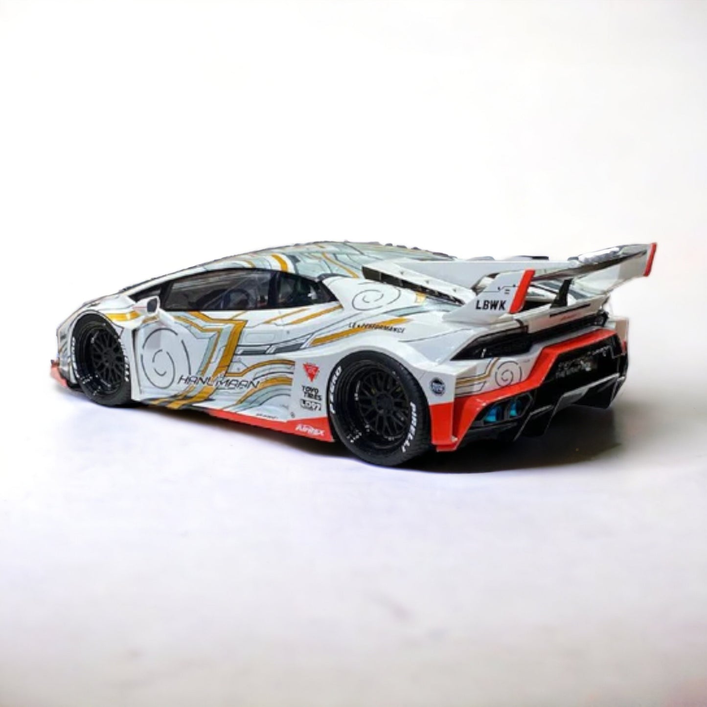 1/18 Diecast Lamborghini Huracan GT LB-Sihouette works White IVY Models Scale Model Car|Sold in Dturman.com Dubai UAE.