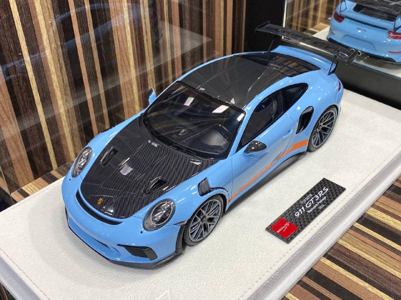 1/18 Porsche 911 GT3 RS 2018 Gulf Blue Make Up|Sold in Dturman.com Dubai UAE.