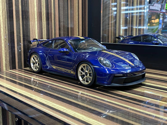 1/18 Resin Porsche 911 GT3 2021 Blue Metallic by Norev Scale Model Car|Sold in Dturman.com Dubai UAE.
