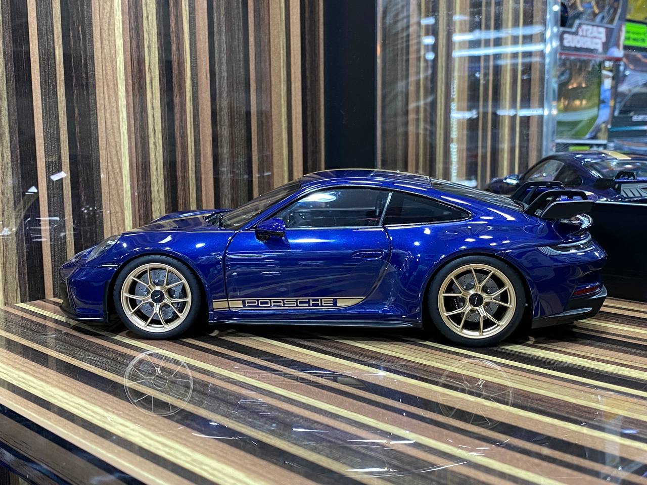 1/18 Resin Porsche 911 GT3 2021 Blue Metallic by Norev Scale Model Car|Sold in Dturman.com Dubai UAE.
