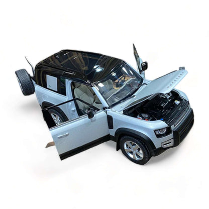1/18 Diecast  Land Rover Defender 90 Silver by Almost Real Scale Model Car|Sold in Dturman.com Dubai UAE.