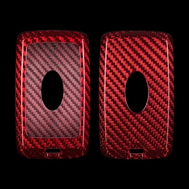 Land Rover Range Rover Carbon Fiber Key Fob Case (Model B) - Ruby Red (Glass Fiber)|Sold in Dturman.com Dubai UAE.