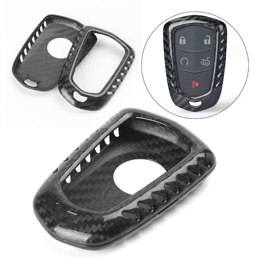 Cadillac Carbon Fiber Key Fob Case (Model B)|Sold in Dturman.com Dubai UAE.