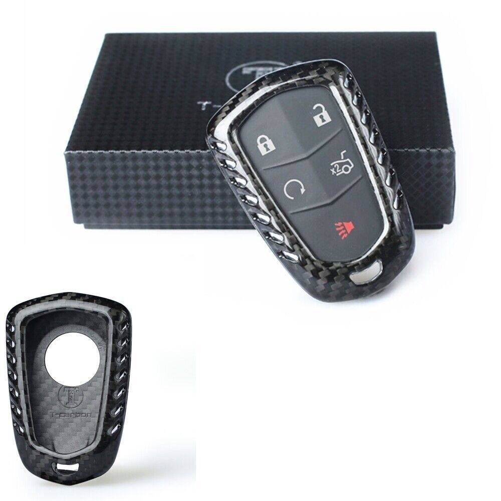 Cadillac Carbon Fiber Key Fob Case (Model B)|Sold in Dturman.com Dubai UAE.