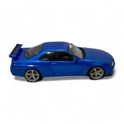 Diecast Nissan Skyline GT-R R34 Blue by Solido Scale Model Car|Sold in Dturman.com Dubai UAE.