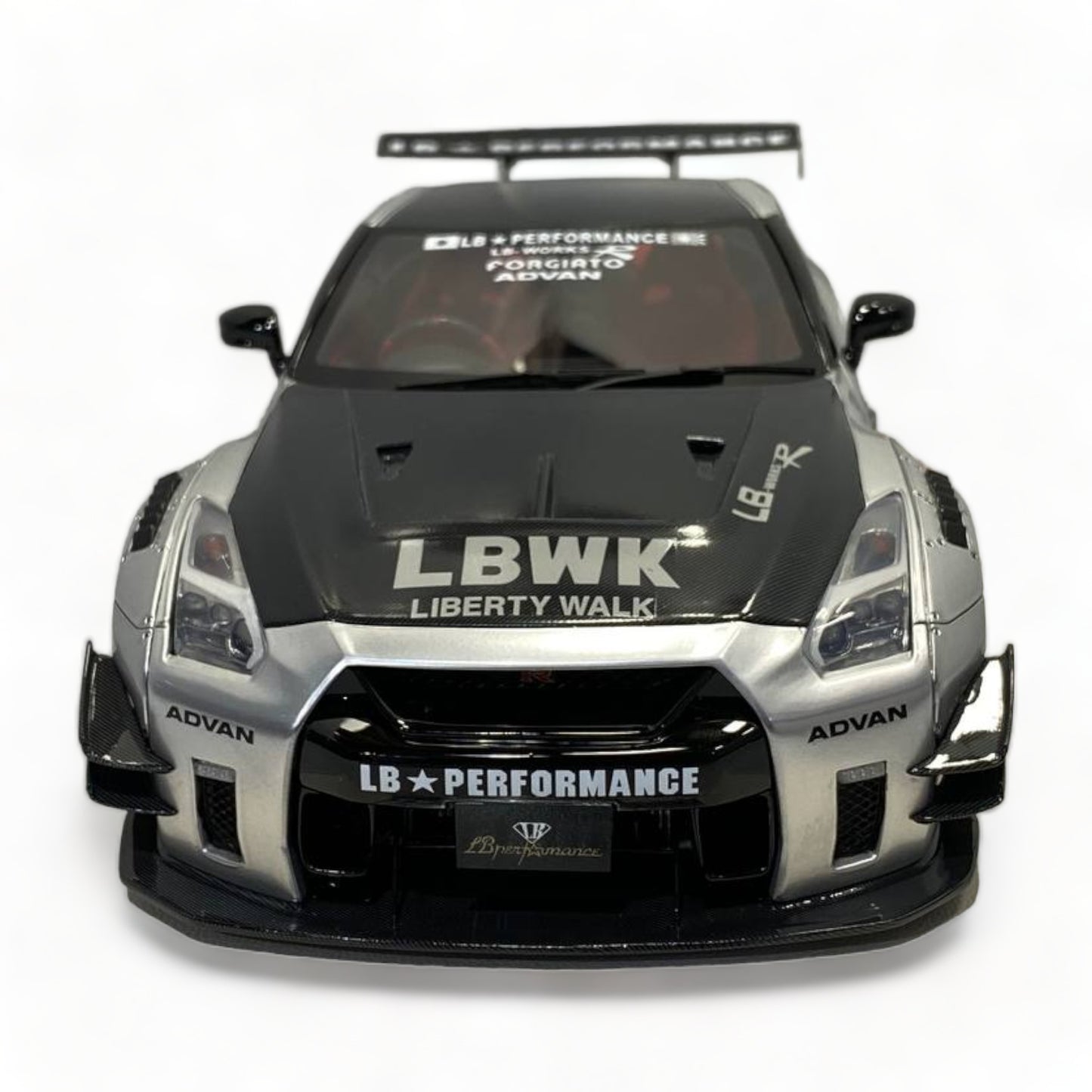 Nissan GT-R R35 GT Wing J20 LBWK LB*Performance Silver & Carbon by Onemodel|Sold in Dturman.com Dubai UAE.