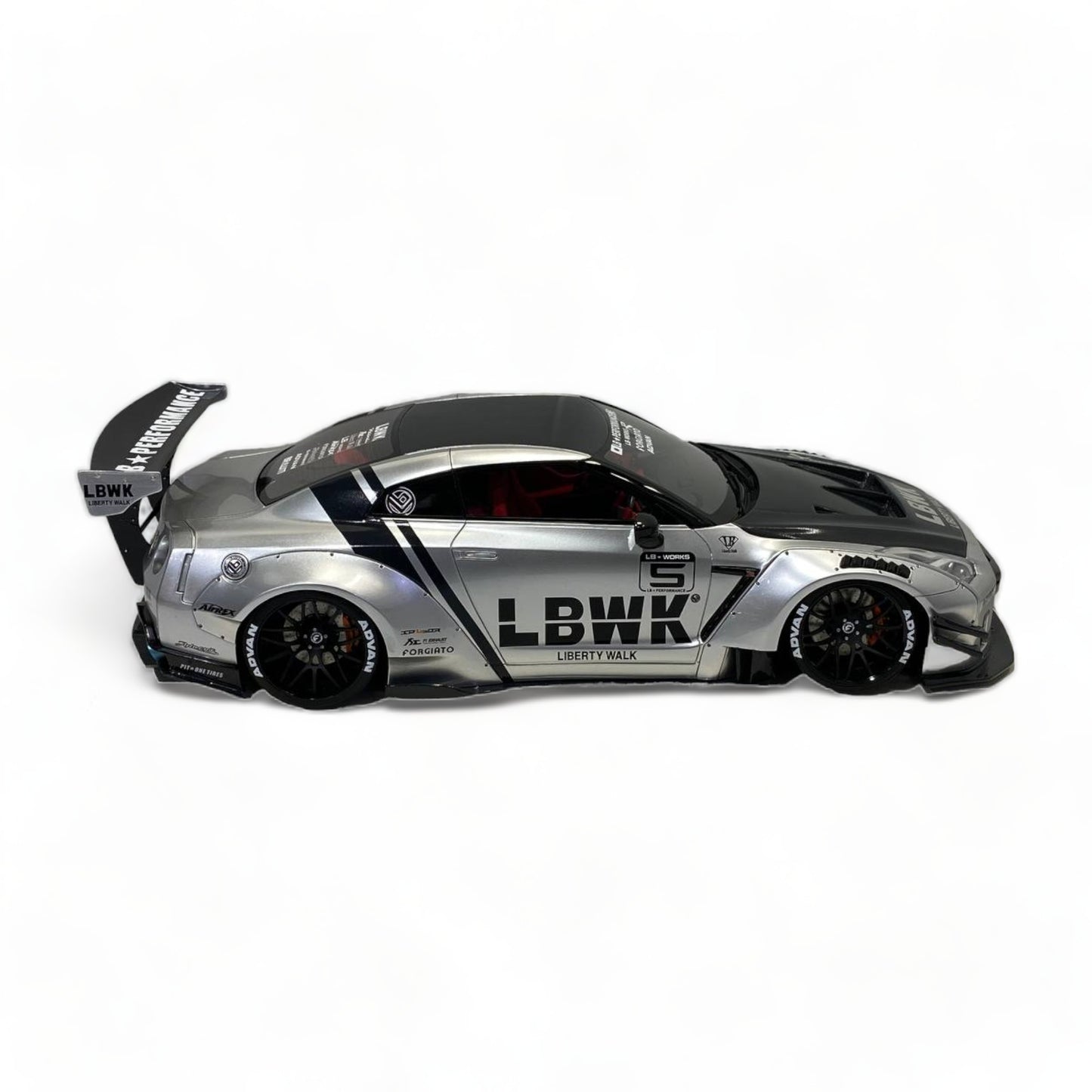 Nissan GT-R R35 GT Wing J20 LBWK LB*Performance Silver & Carbon by Onemodel|Sold in Dturman.com Dubai UAE.