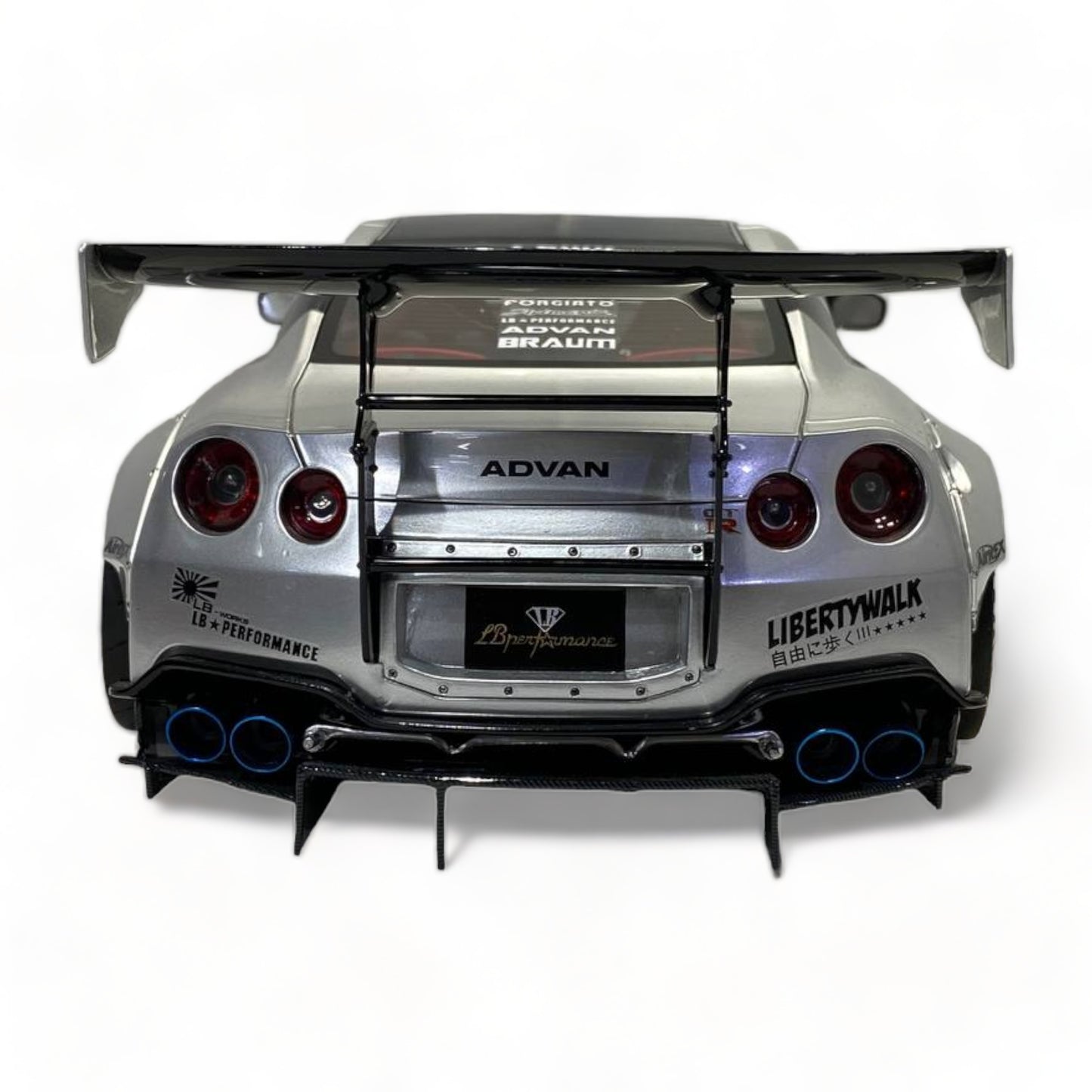 Nissan GT-R R35 GT Wing J20 LBWK LB*Performance Silver & Carbon by Onemodel|Sold in Dturman.com Dubai UAE.
