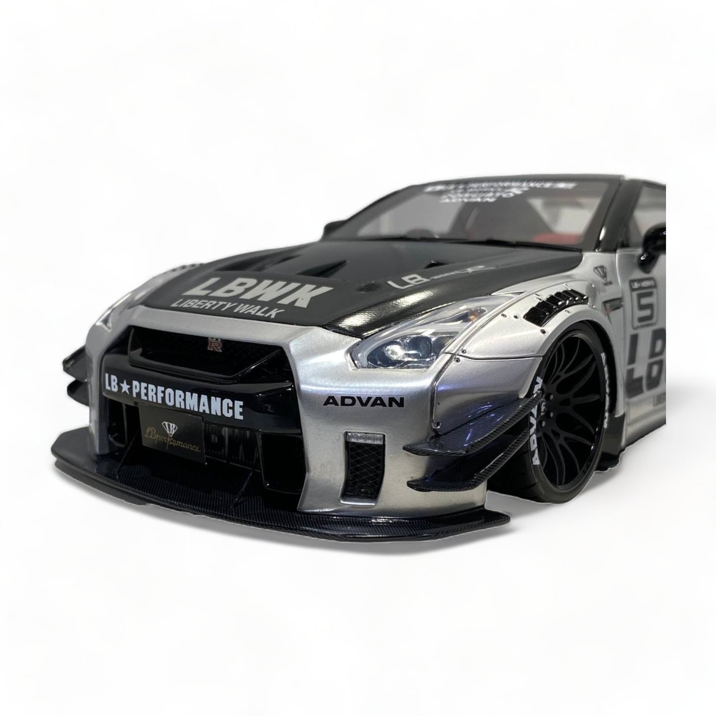 Nissan GT-R R35 GT Wing J20 LBWK LB*Performance Silver & Carbon by Onemodel|Sold in Dturman.com Dubai UAE.