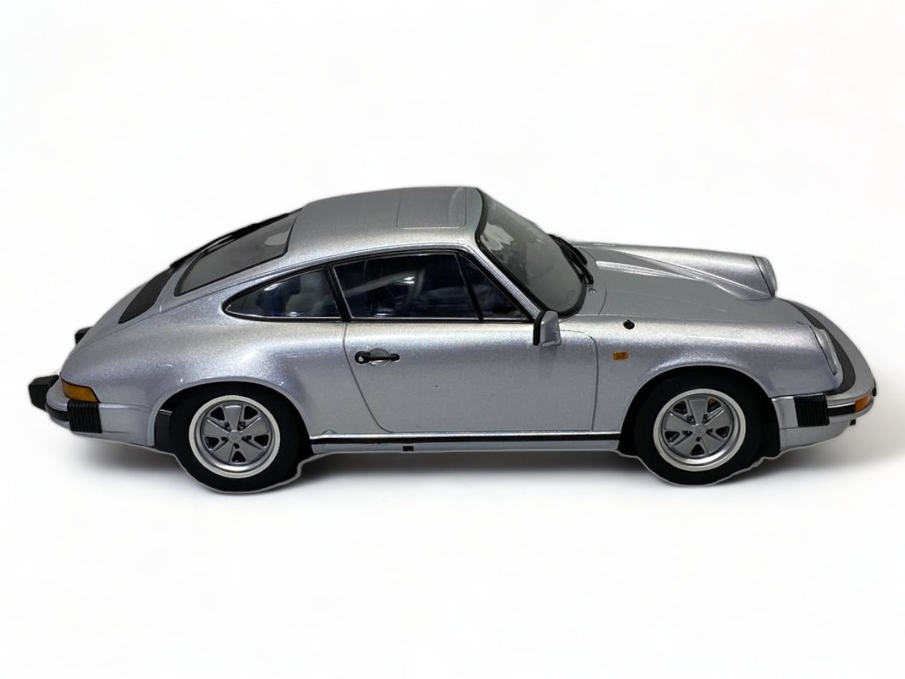 1/18 Resin KK Scale Porsche 911 Carrera Coupe 3.2 (1988) Silver Miniature Car|Sold in Dturman.com Dubai UAE.