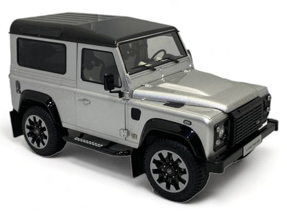 LCD Land Rover Defender 90 Works V8 - 1/18 Diecast, 70th Edition Silver|Sold in Dturman.com Dubai UAE.