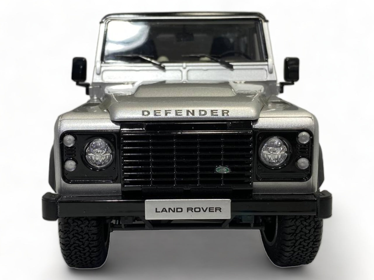 LCD Land Rover Defender 90 Works V8 - 1/18 Diecast, 70th Edition Silver|Sold in Dturman.com Dubai UAE.
