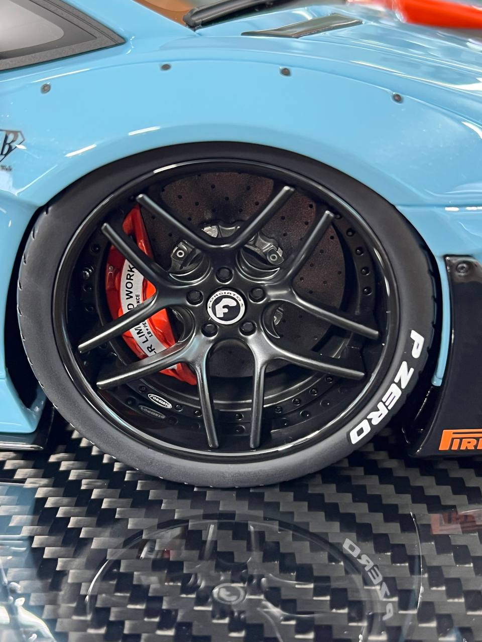 🚀 Davis & Giovanni 1:12 Lamborghini Aventador 2.0 LB★WORKS – Gulf | Resin | 1 of 10