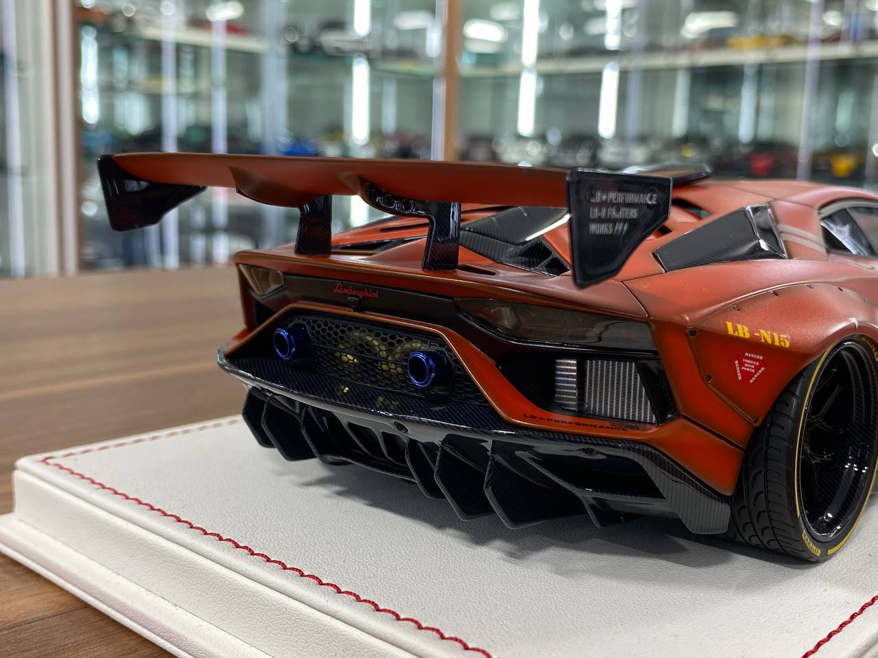 1/18 Resin Davis & Giovanni Lamborghini AVENTADOR SVJ LB Performance Matt orange, Zero Zen Limited- 1 of 8pcs