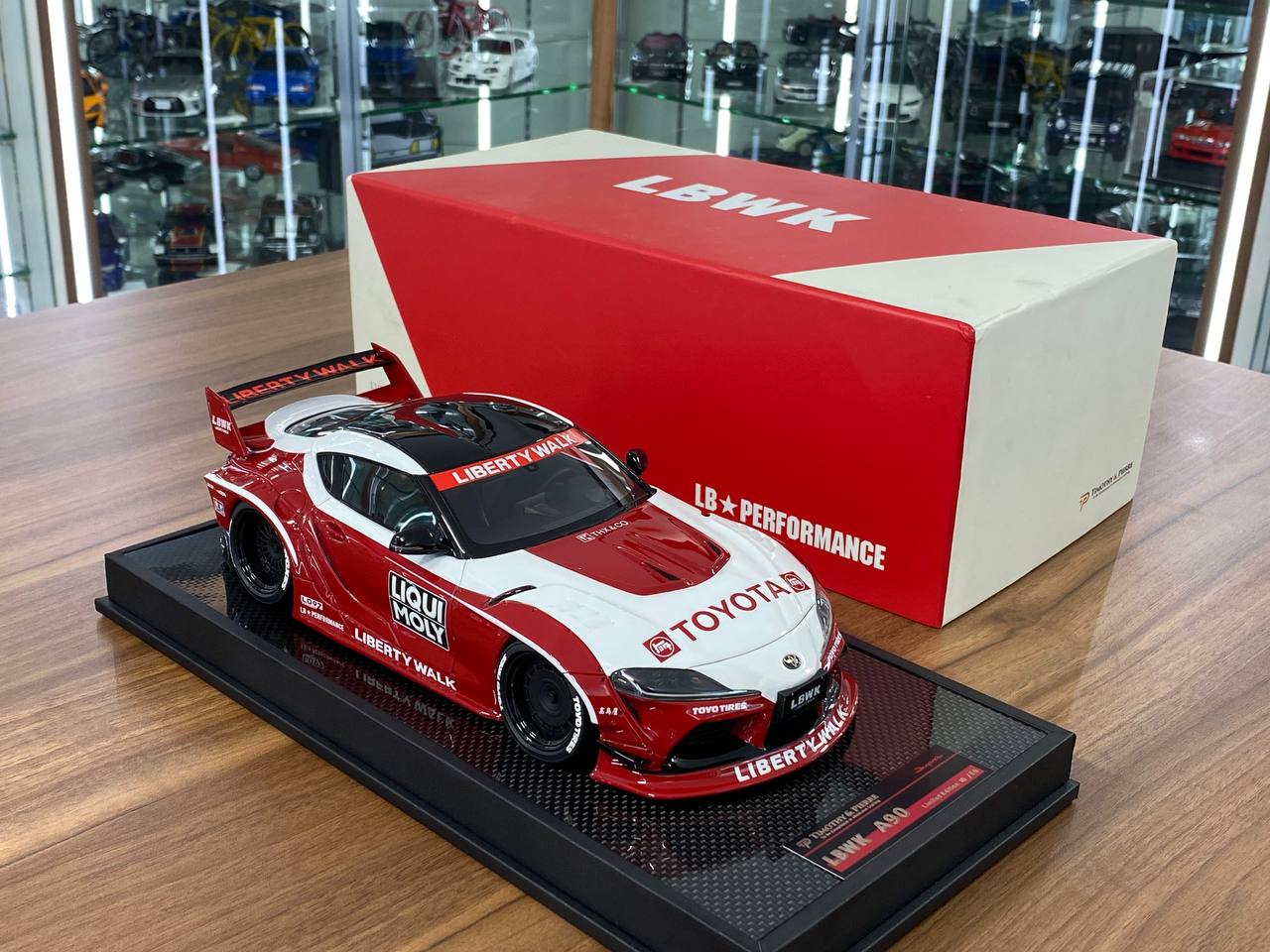 1/18 Resin Model – Timothy & Pierre Toyota Supra MK5 A90 LBWK Liqui Moly / Red, White