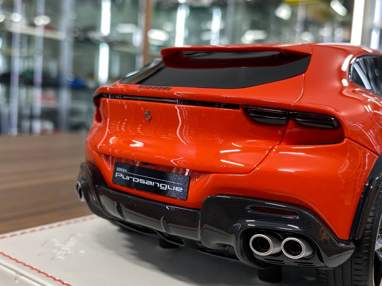 1/18 Resin Ferrari Purosangue by Runner in Orange / Black interior Limited 30 pcs