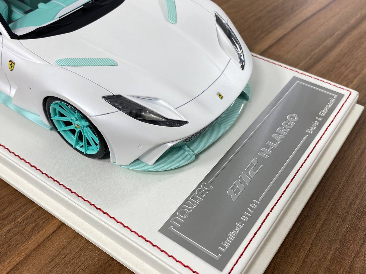 1:18 Resin Model – Davis & Giovanni Ferrari 812 N-Largo Novitec Matt Pearl White / Tiffany Limited 1 of 1