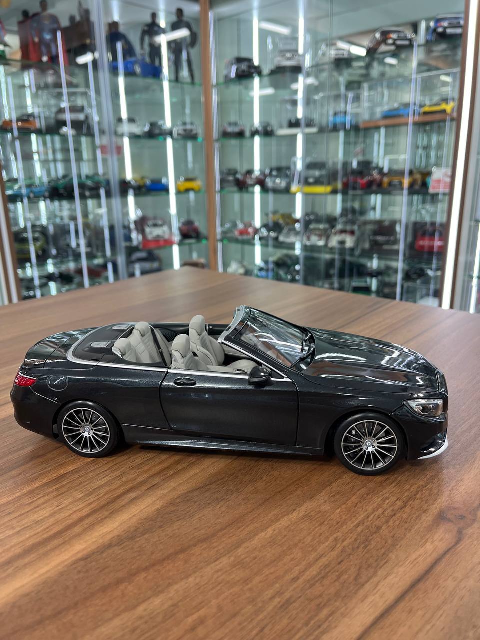 1:18 Diecast Norev Mercedes-Benz S-Class Coupé Convertible | Metallic Grey | Full Opening