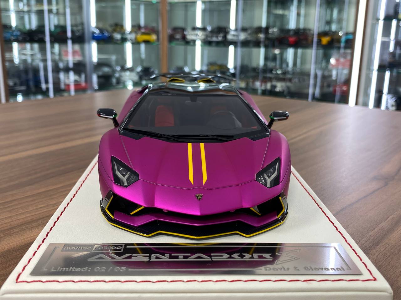 1/18 Davis & Giovanni Lamborghini Aventador S Matt Purple | Resin | Limited 5 pcs