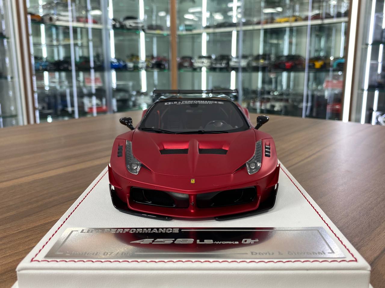 1/18 Resin Ferrari 458 GT LB Works – Matt Chrome Red| Davis & Giovanni