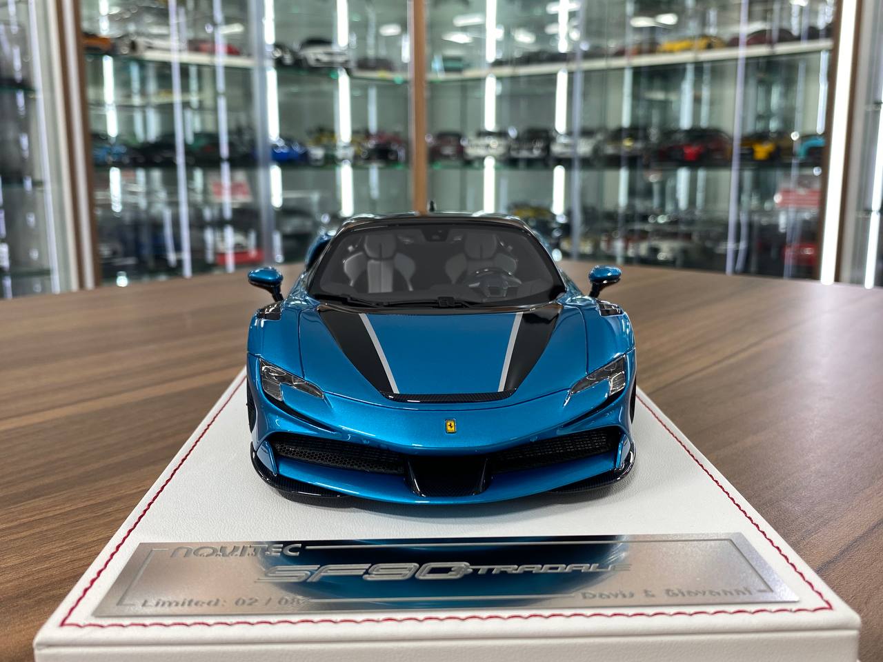 1/18 Resin Ferrari SF90 Stradale Novitec – Metallic Blue | Davis & Giovanni