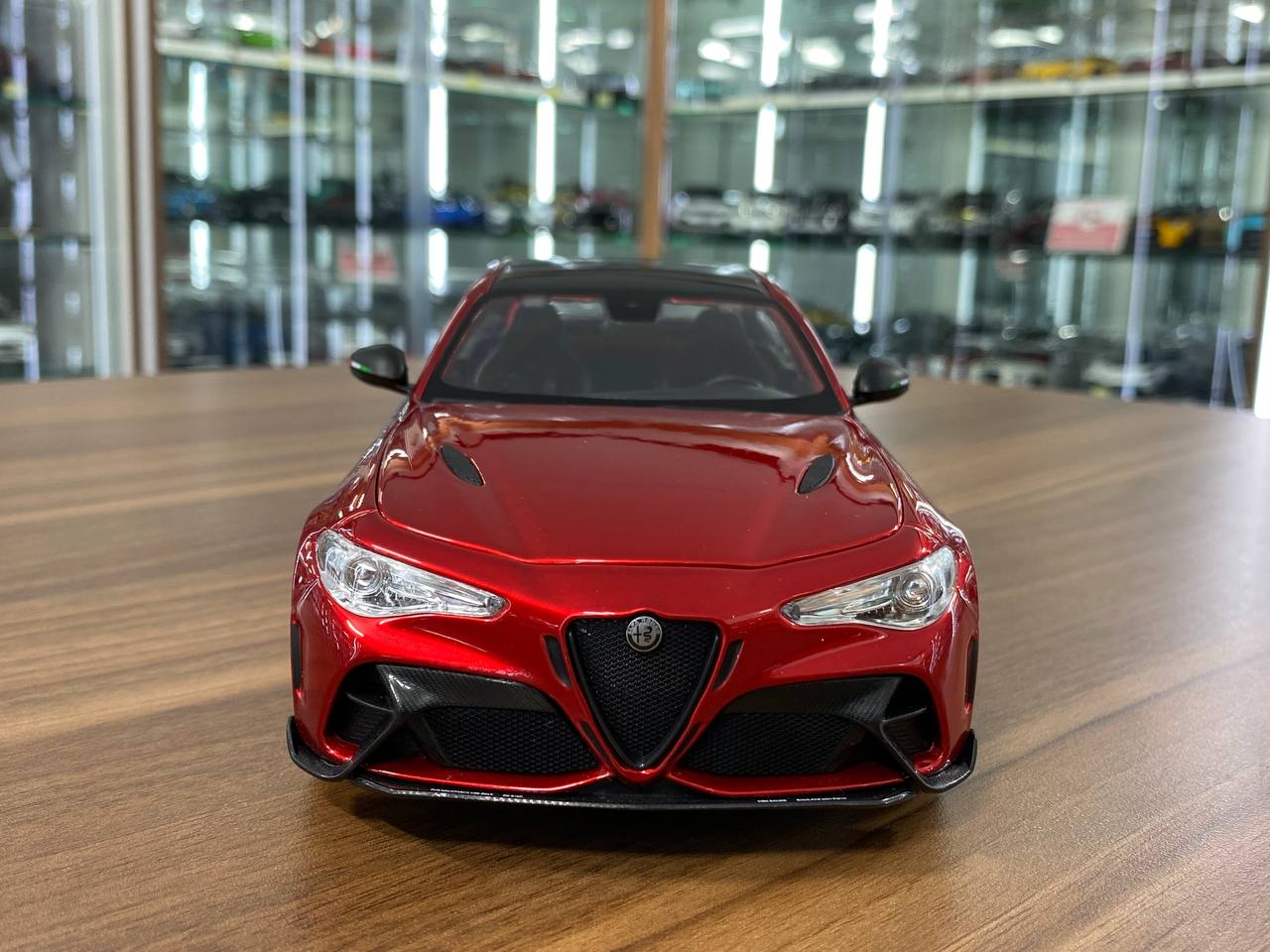 1/18 Diecast Alfa Romeo Giulia GTAm 2020 Red Metallic Bburago Model Car