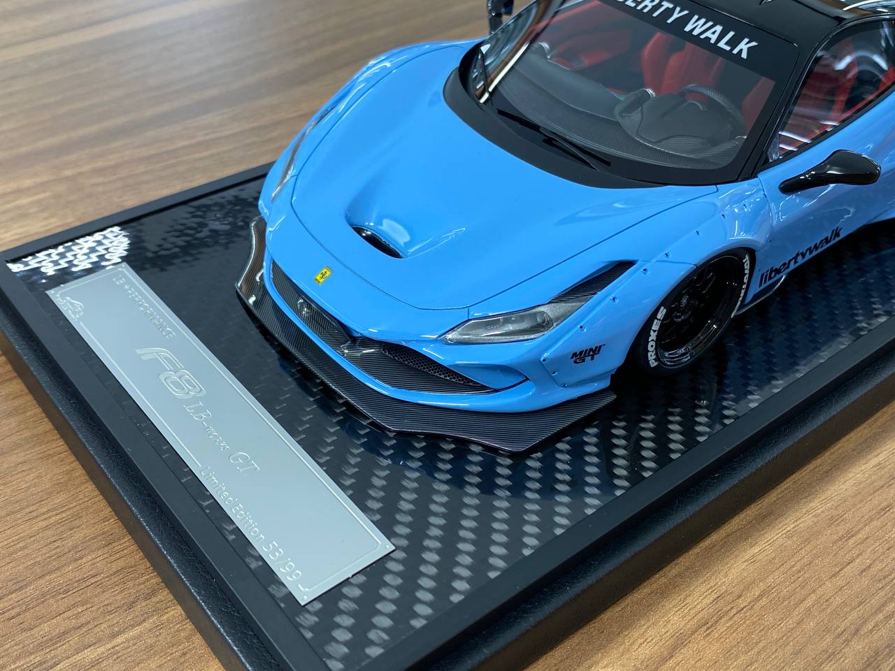 1/18 Resin – Ferrari F8 GT LB-Works Baby Blue Decal by VIP Model