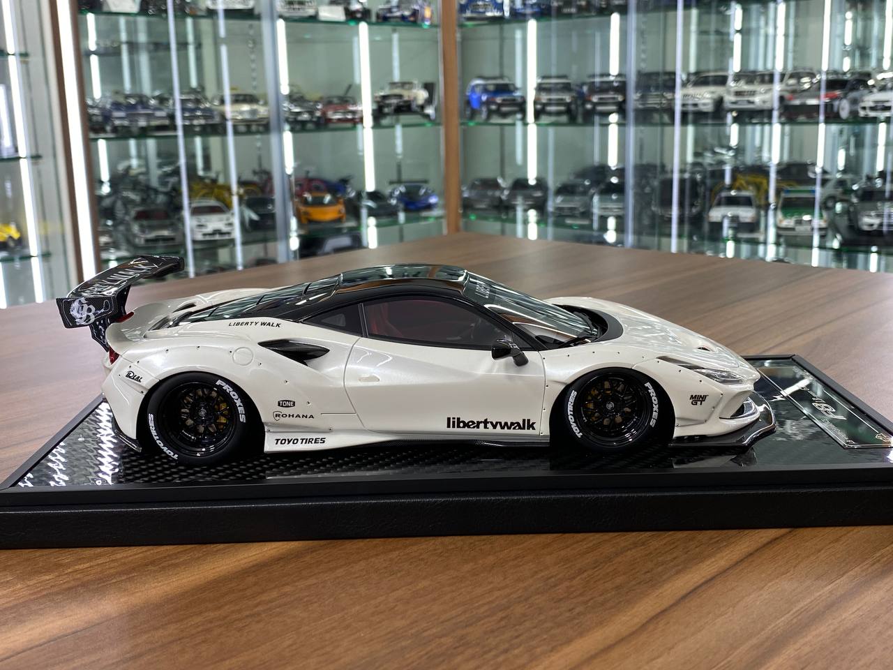 1/18 Resin Model – Ferrari F8 GT LB-Works Pearl White Decal by VIP Model