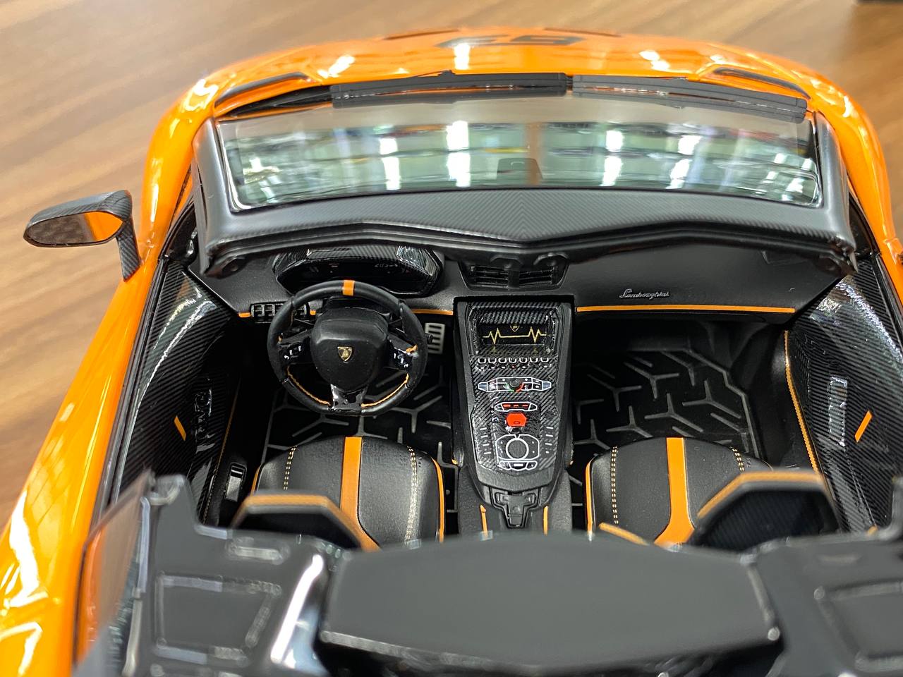 1:18 Resin - MR Collection Models Lamborghini Aventador Roadster SVJ (Arancio Atlas 63 Livery)