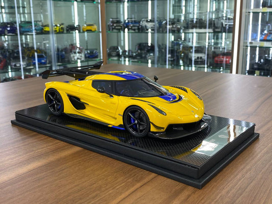 1:18 Resin Model – FrontiArt Koenigsegg Jesko Swedish Flag Yellow (Limited 150 pcs)