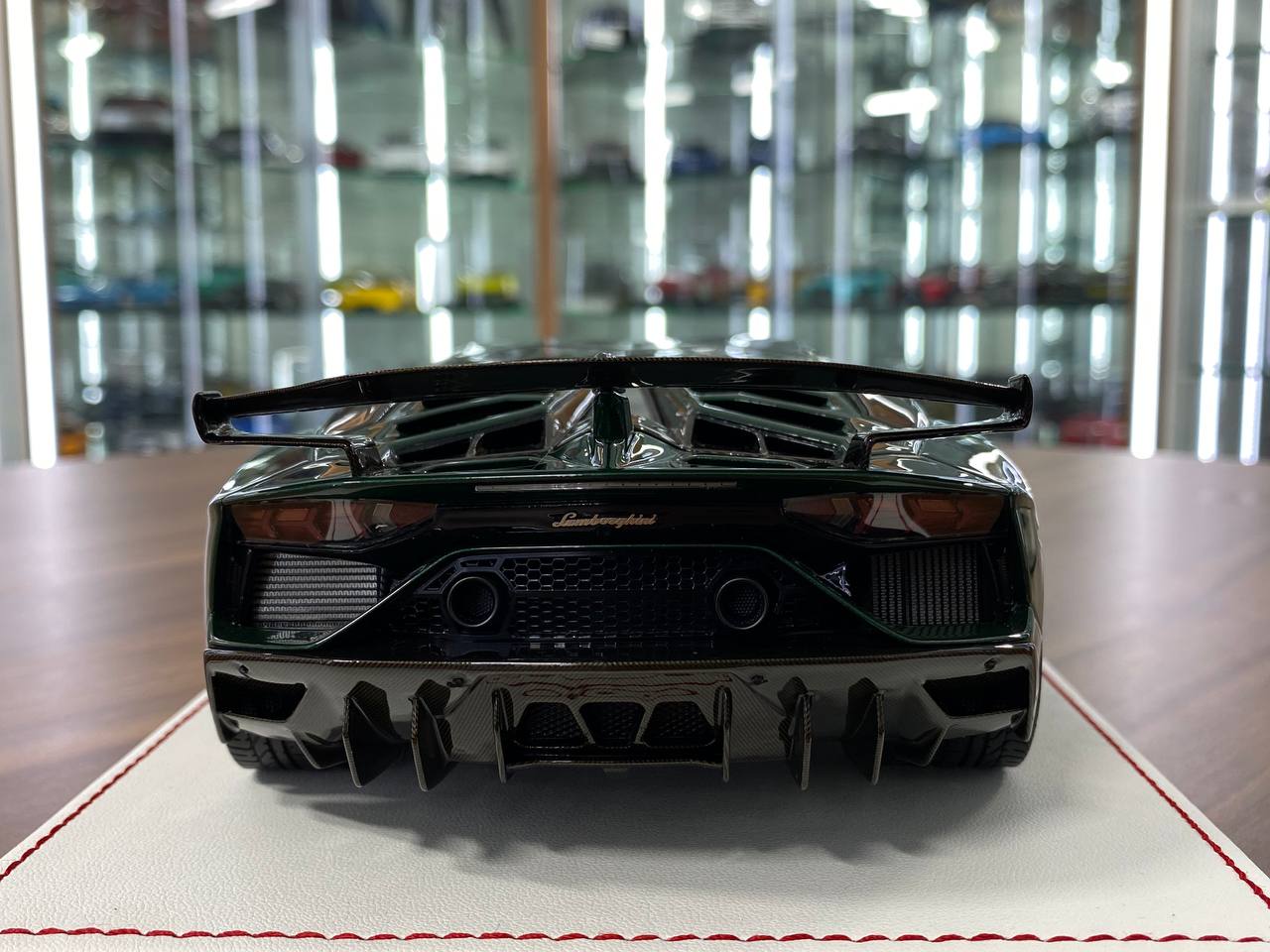1/18 Resin – Dino Models Lamborghini AVENTADOR SVJ Limited 10 pcs Bianco Aether/Verde Hydra
