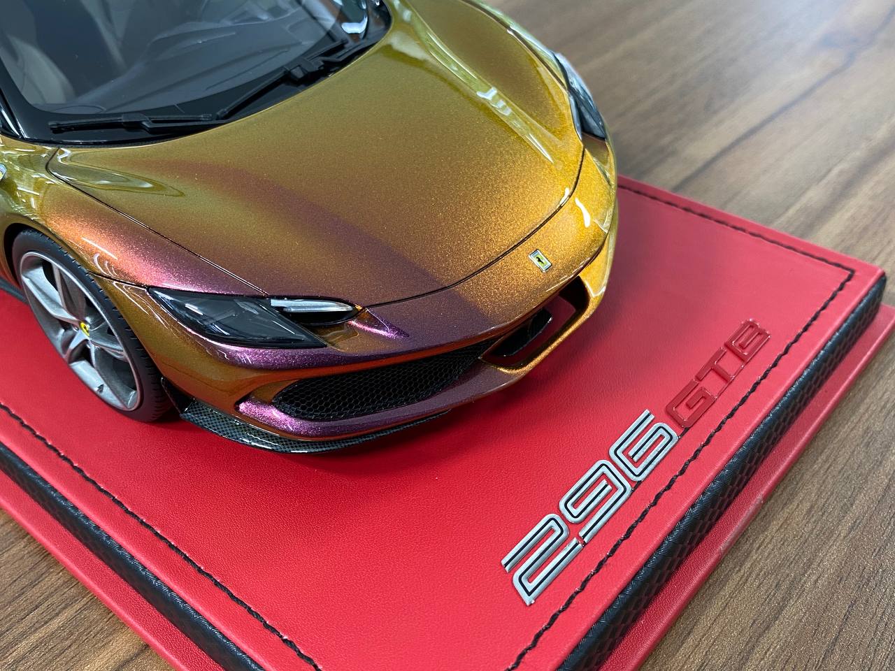 1/18 Resin BBR Models Ferrari 296 GTB Gold Chameleon LtdEdn. (03 of 03 pcs)