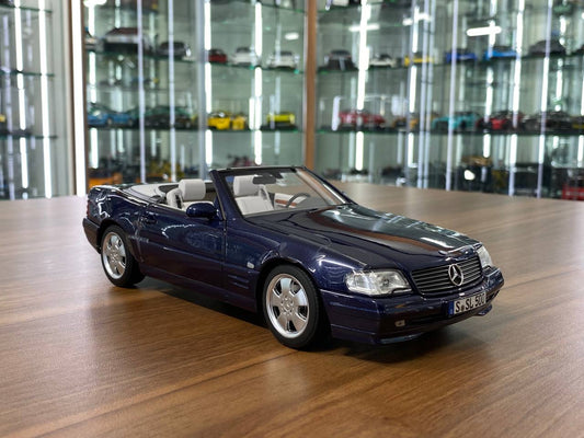 1/18 Diecast – Norev Dealer Edition Mercedes-Benz SL 500 (1998–2001) in Azure Blue