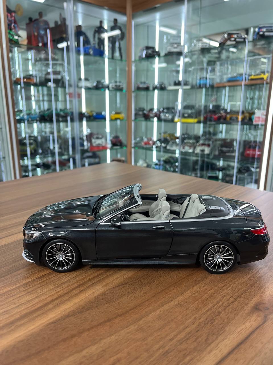1:18 Diecast Norev Mercedes-Benz S-Class Coupé Convertible | Metallic Grey | Full Opening