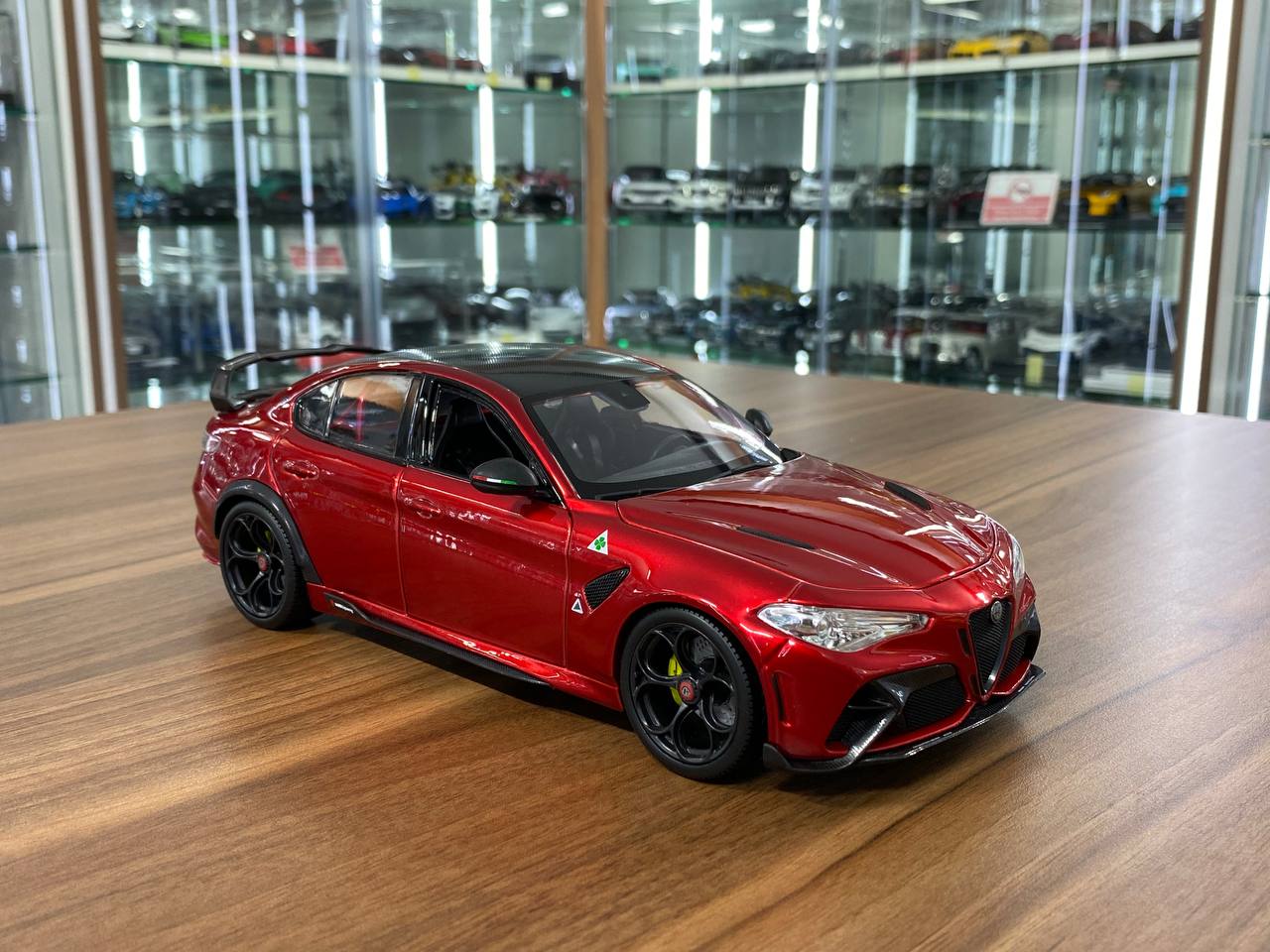 1/18 Diecast Alfa Romeo Giulia GTAm 2020 Red Metallic Bburago Model Car