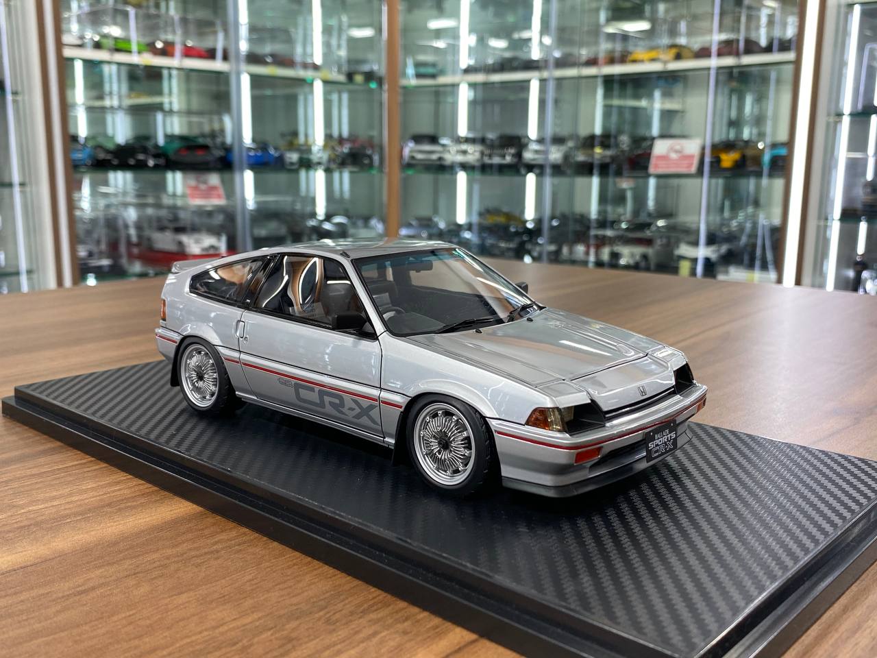 1/18 Diecast Honda CRX Silver Ignition model Miniature Car