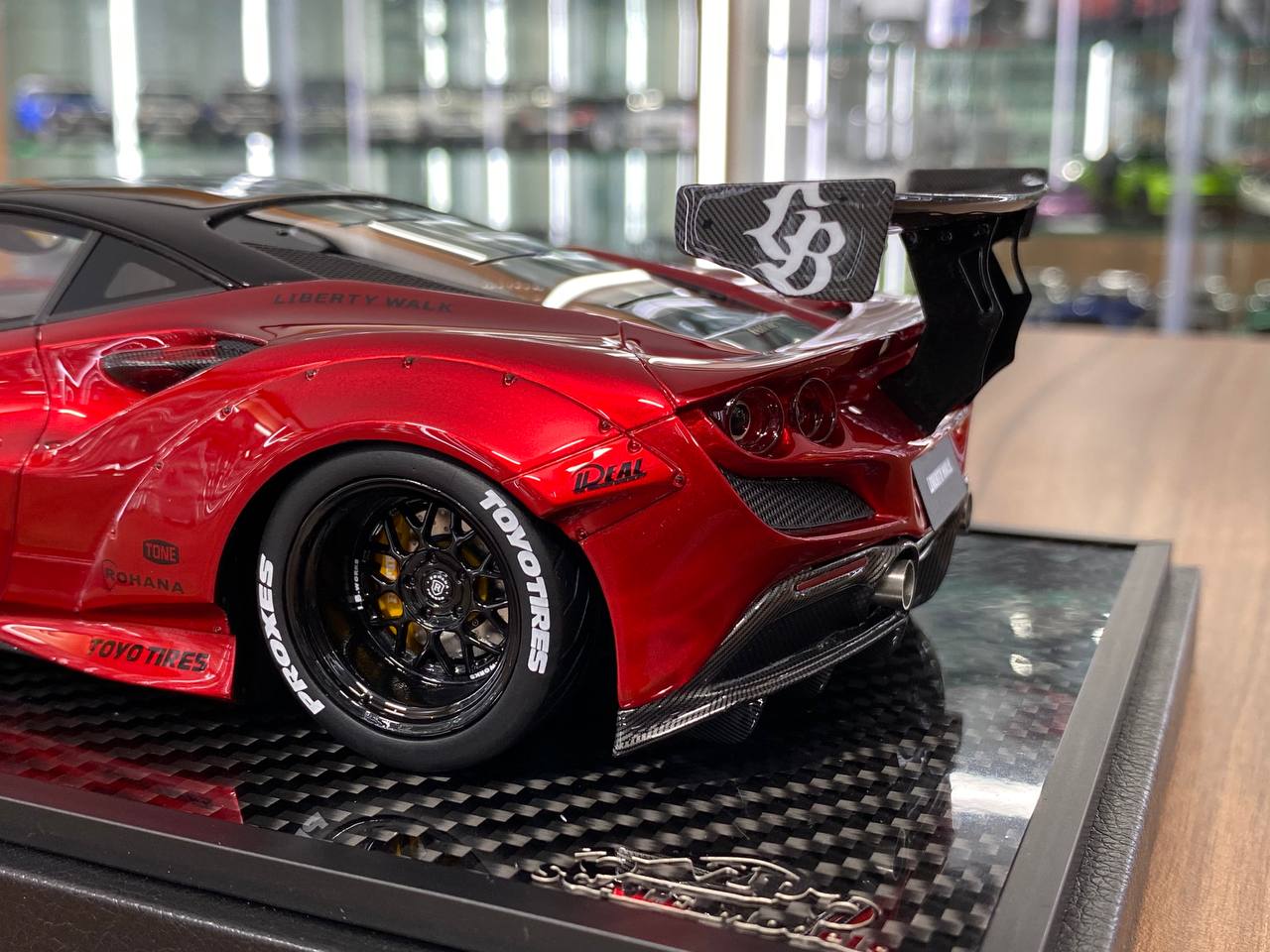 1/18 Resin Model – Ferrari F8 GT LB-Works Rosso Fuoco Decal by VIP Model