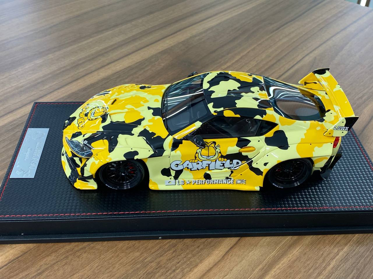 1/18 Resin Model – Runner Toyota Supra MK5 A90 LBWK in Garfield Yellow Ltd.Edn.40 pcs