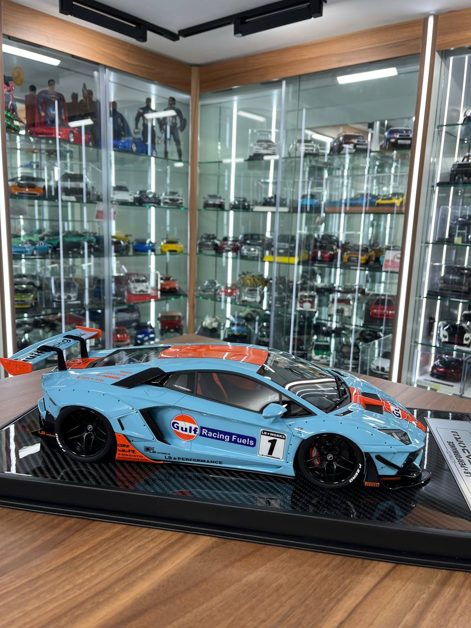 🚀 Davis & Giovanni 1:12 Lamborghini Aventador 2.0 LB★WORKS – Gulf | Resin | 1 of 10