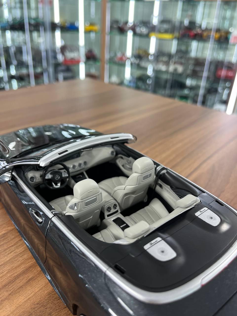 1:18 Diecast Norev Mercedes-Benz S-Class Coupé Convertible | Metallic Grey | Full Opening