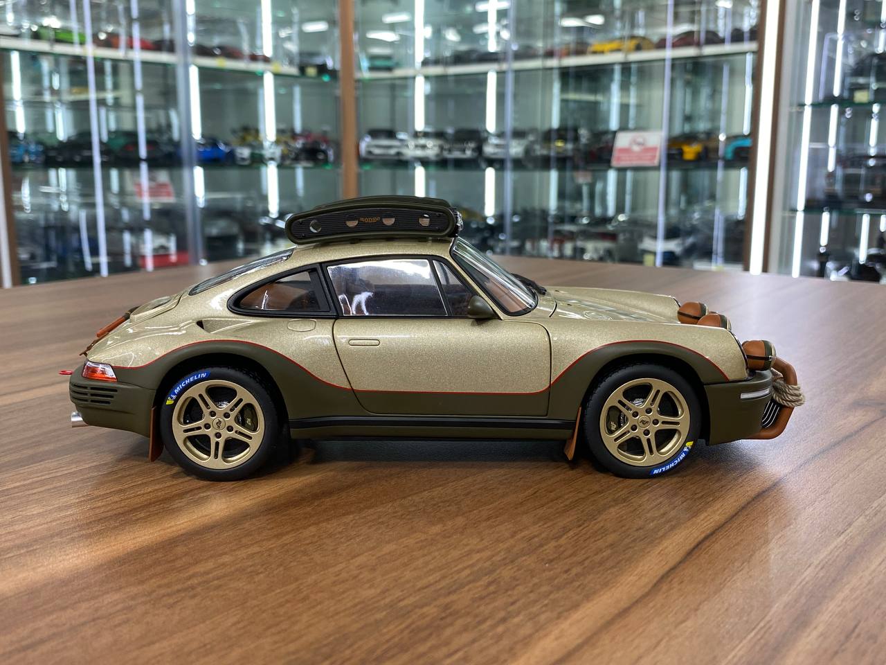 1/18 diecast Porsche RUF Rodeo Prototype Sand Gold Almost Real Scale Model Car