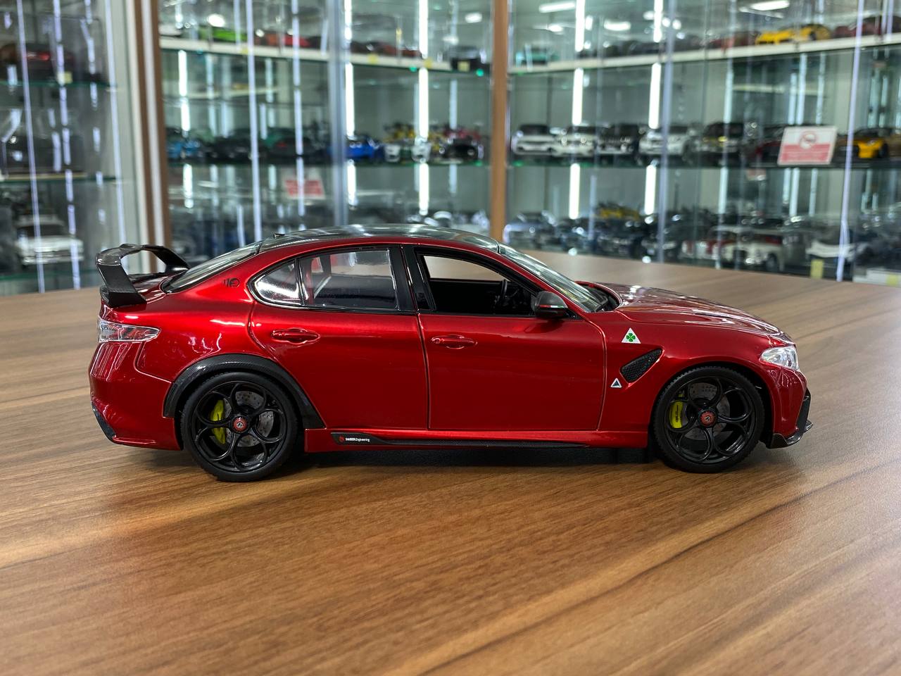 1/18 Diecast Alfa Romeo Giulia GTAm 2020 Red Metallic Bburago Model Car